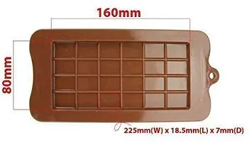 Angelware Silicone Bar Chocolate Mould Break Apart Choc Block Mould Chocolate color (Pack of 1)-thumb3