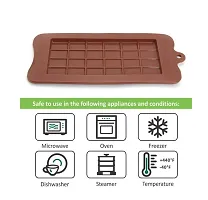 Angelware Silicone Bar Chocolate Mould Break Apart Choc Block Mould Chocolate color (Pack of 1)-thumb2