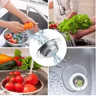 Angelware Kitchen Sink Strainer for Kitchen Sink Stainless Steel Sink Strainer Drainer Basin Basket Drain Filter Stopper Heavy Duty Sink Jali Pack of 1-thumb3