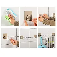 Angelware  Plastic Magic Sticker Series Self Adhesive Bathroom Towel Hanger Hook Rail/Utensil Rack Kitchen Hanger Hooks for Cup-thumb4