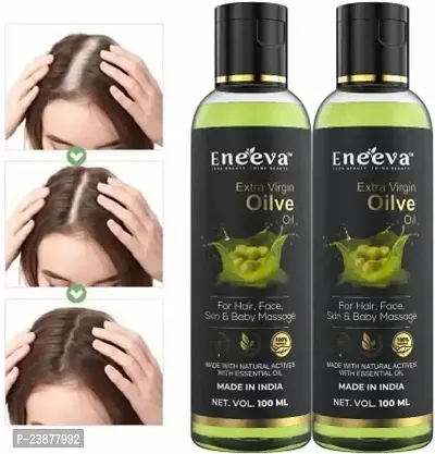 Pure Organic Olive Massage Oil For Skin, Hair And Multipurpose Benefits 200 Ml  Hair Oil Pack Of 2-thumb0