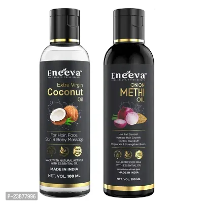 Coconut Hair Oil Premium 100Ml And Onion Methi Hair Oil 100Ml Pack Of 2