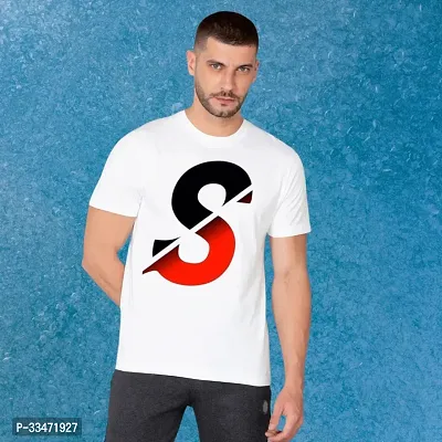 Fabulous White Polyester Printed Round Neck Tees For Men-thumb0