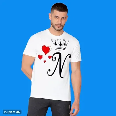 Fabulous White Polyester Printed Round Neck Tees For Men-thumb0