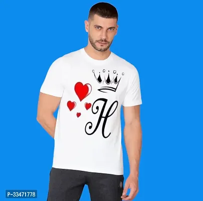 Fabulous White Polyester Printed Round Neck Tees For Men-thumb0