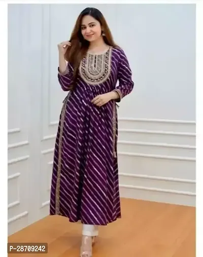 Stylish kurta for women - Stitched purple Color-thumb0