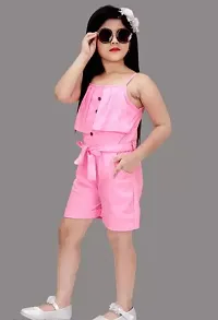 Elegant Cotton Solid Jumpsuits For Girls-thumb1