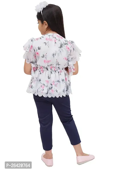 Fabulous Multicoloured Cotton Printed Clothing Set For Girls-thumb2