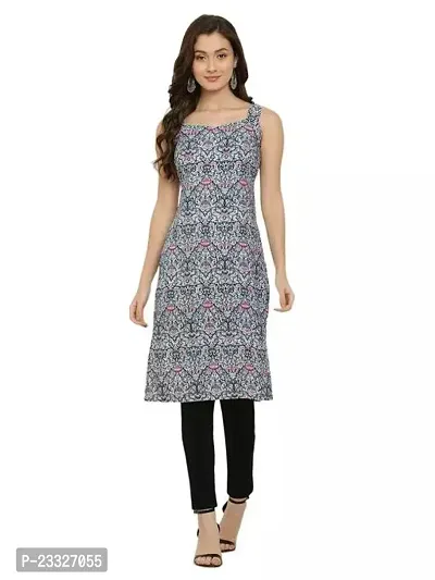 A-Line Multicoloured Solid Georgette Kurta For Women-thumb0