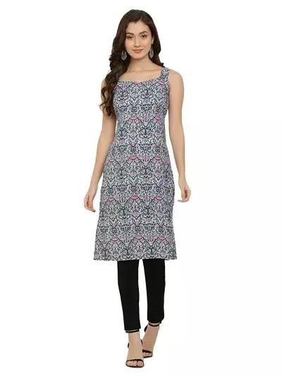 A-Line Solid Georgette Kurta For Women