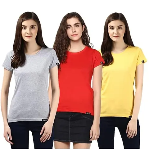 ROUND NECK 3 SOLID TEES COMBO