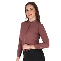 Trendy Formal Women and Girls Shirts Lavender Full sleeve-thumb3