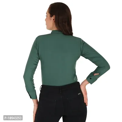 Trendy Formal Women and Girls Shirts Affem green Full sleeve-thumb3