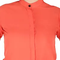 Trendy Formal Women and Girls Shirts dark orange Full sleeve-thumb1