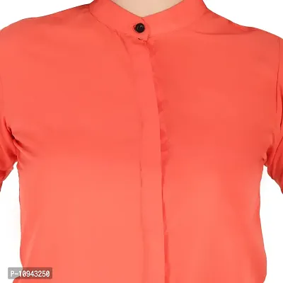 Trendy Formal Women and Girls Shirts dark orange Full sleeve-thumb2