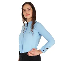 Trendy Formal Women and Girls Shirts Light Blue Full sleeve-thumb3