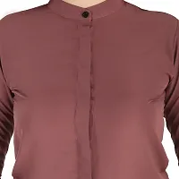 Trendy Formal Women and Girls Shirts Lavender Full sleeve-thumb1