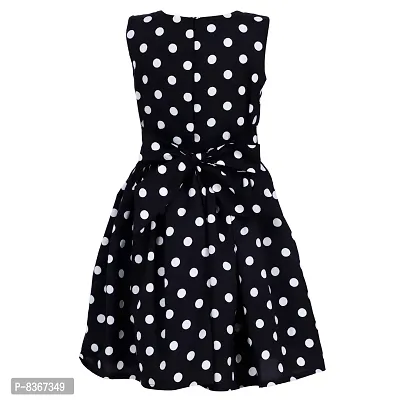 CINDERELLA THE CREATIONS FACTORY Casual Frock for Baby Girls,Blue Printed and Black Polka, Size 18-24 Months,Pack of 2-thumb4