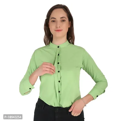 Trendy Formal Women and Girls Shirts Paroot Green Full sleeve-thumb0