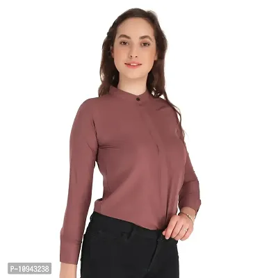 Trendy Formal Women and Girls Shirts Lavender Full sleeve-thumb5