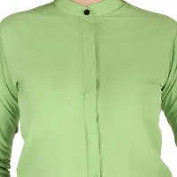 Trendy Formal Women and Girls Shirts Paroot Green Full sleeve-thumb1