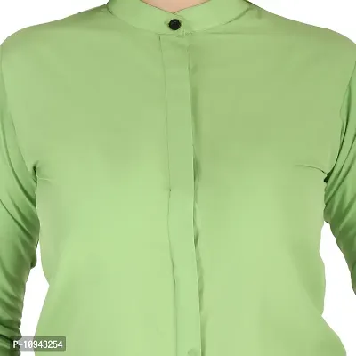 Trendy Formal Women and Girls Shirts Paroot Green Full sleeve-thumb2