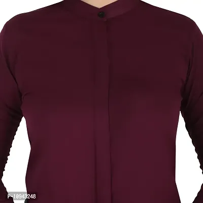 Trendy Formal Women and Girls Shirts Purple Full sleeve-thumb2