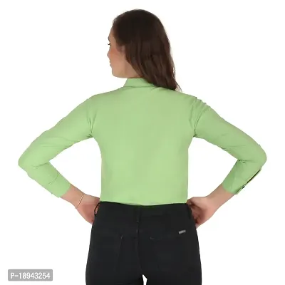 Trendy Formal Women and Girls Shirts Paroot Green Full sleeve-thumb3