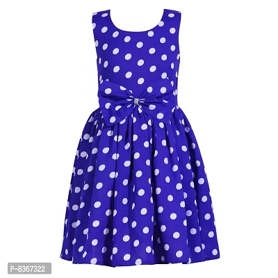 CINDERELLA THE CREATIONS FACTORY Casual Frock for Baby Girls,Blue Printed and Black Polka, Size 18-24 Months,Pack of 2-thumb3