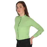 Trendy Formal Women and Girls Shirts Paroot Green Full sleeve-thumb3