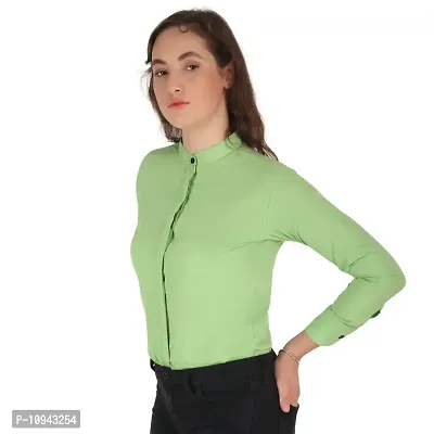 Trendy Formal Women and Girls Shirts Paroot Green Full sleeve-thumb4