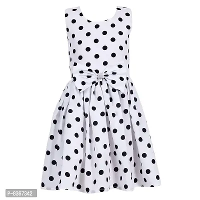 CINDERELLA THE CREATIONS FACTORY Casual Frock for Baby Girls,Blue Printed and Black Polka, Size 18-24 Months,Pack of 2-thumb2