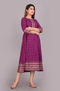 Rayon Full Length Kurti (PURPLE)-thumb2