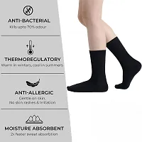 Stylish Cotton Blend Solid Socks For Kids Pack Of 3-thumb1