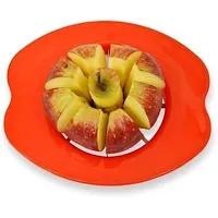 Plastic Apple Cutter Manual Fruit Slicer Divider with Handle for Kitchen Without Handle,(Pack of 1)-thumb1