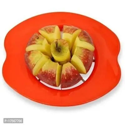 Plastic Apple Cutter Manual Fruit Slicer Divider with Handle for Kitchen Without Handle,(Pack of 1)-thumb2