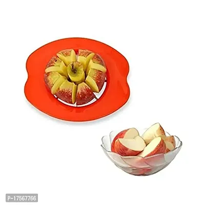 Plastic Apple Cutter Manual Fruit Slicer Divider with Handle for Kitchen Without Handle,(Pack of 1)-thumb3