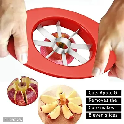 Plastic Apple Cutter Manual Fruit Slicer Divider with Handle for Kitchen Without Handle,(Pack of 1)-thumb4