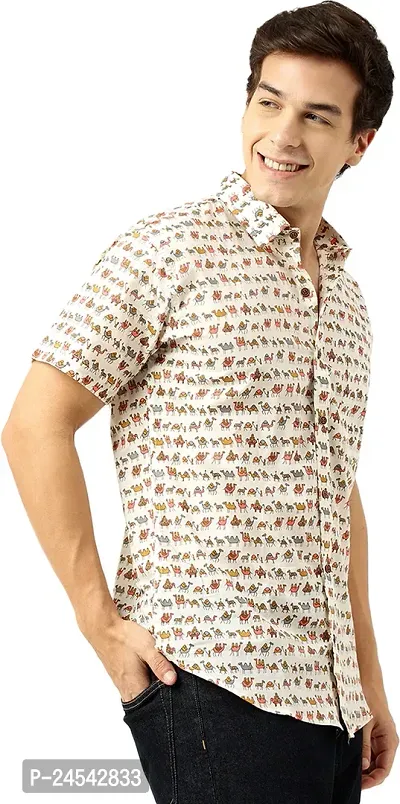 Stylish Cotton Regular Fit Short Sleeves Shirt For Men-thumb5