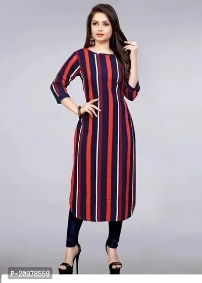 A-Line Multicoloured  Crepe Kurta For Women-thumb0