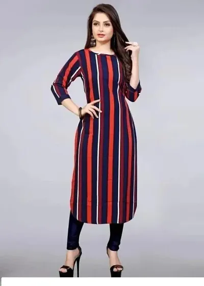 Crepe Striped Kurtis