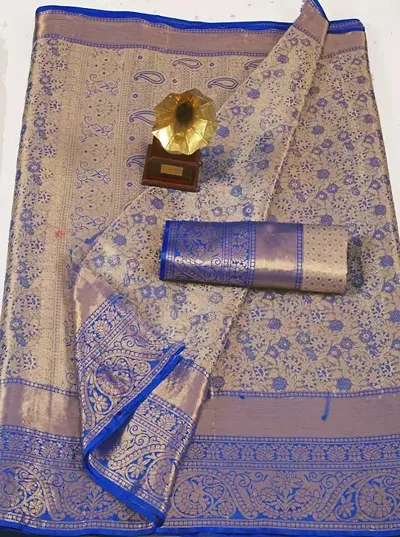 New In Art Silk Saree with Blouse piece 