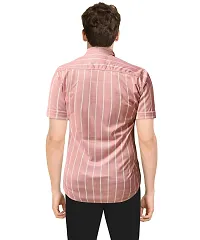 Reliable Pink Rayon Printed Short Sleeves Casual Shirts For Men-thumb1