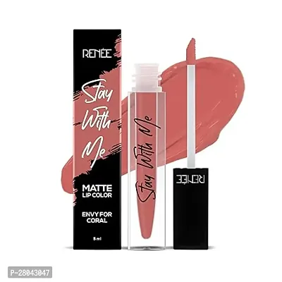 RENEE Stay With Me Matte Lip Color, Long Lasting, Non Transfer, Water and Smudge Proof, Light Weight Liquid Lipstick, Mad for Maroon, 5ml-thumb0