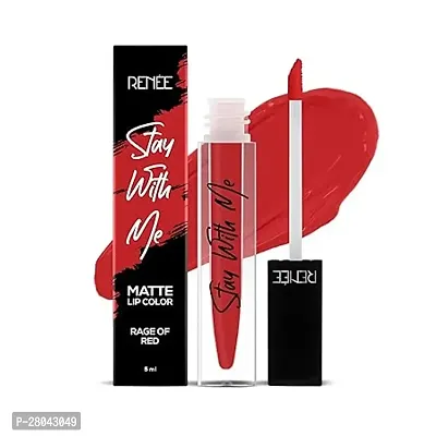 RENEE Stay With Me Matte Lip Color, Long Lasting, Non Transfer, Water and Smudge Proof, Light Weight Liquid Lipstick, Mad for Maroon, 5ml-thumb0