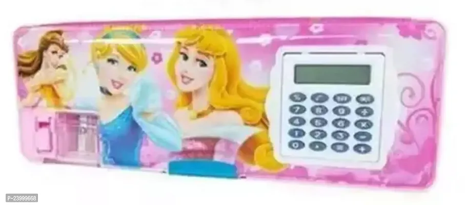 Premium Quality Geometry Box With Calculator  Dual Sharpener For Girl