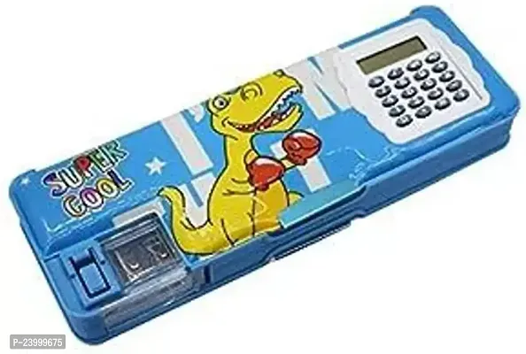 Premium Quality 1 Pcs Calculator Geometry, Calci Geo, Dual Sharpener With Calculator, Double Sided Stationary Box For Boys-Girls- Geometry Box-thumb0