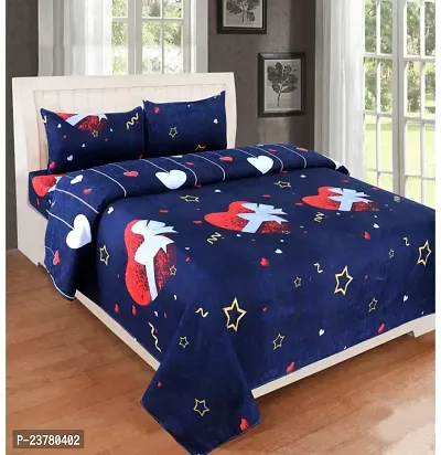 Comfortable Imported Printed Bedsheet With 2 Pillow Covers-thumb0