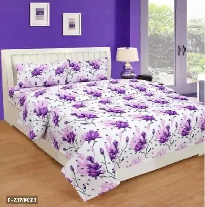 Comfortable Imported Printed Bedsheet With 2 Pillow Covers-thumb0