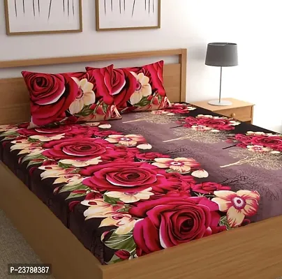 Comfortable Imported Printed Bedsheet With 2 Pillow Covers-thumb0